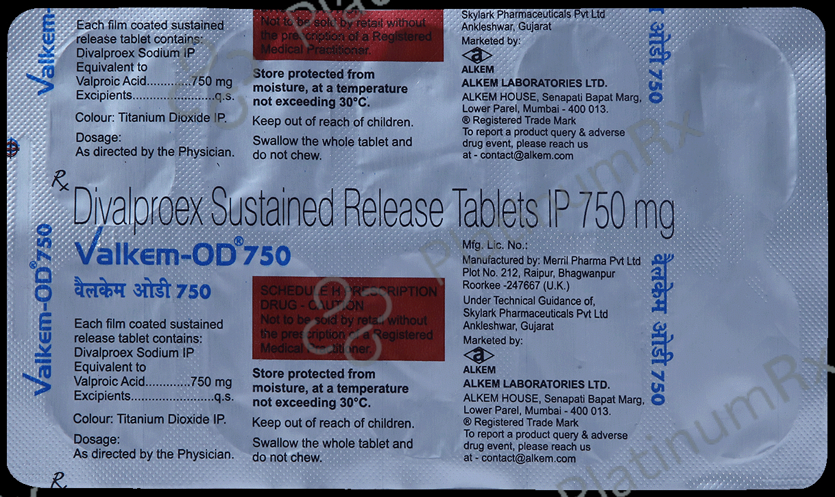 Valkem OD 750mg Tablet 10s