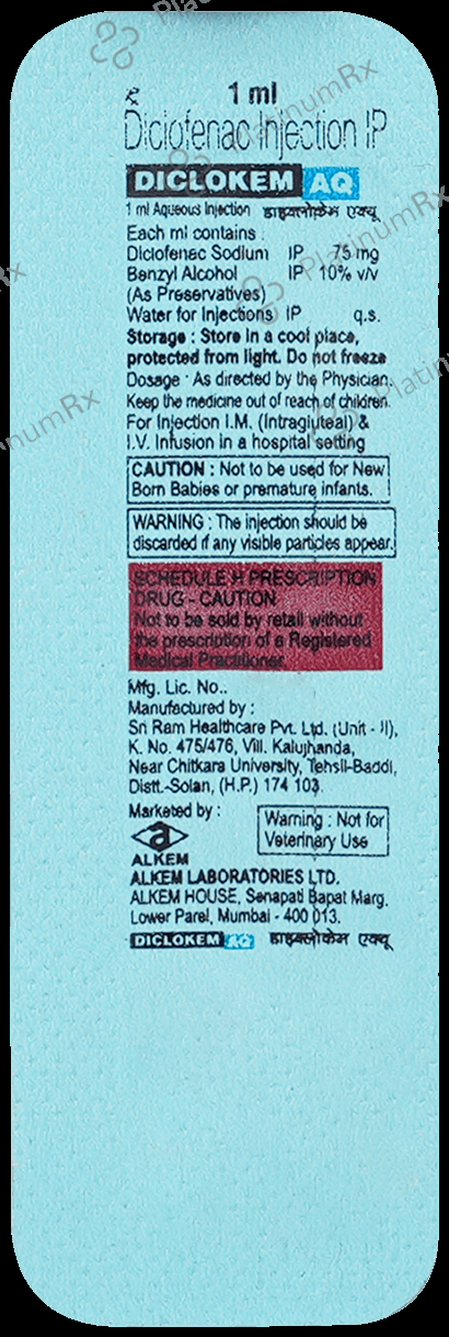 Diclokem AQ 75mg Injection 1ml