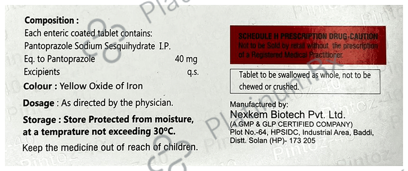 Pintoz 40 Tablet