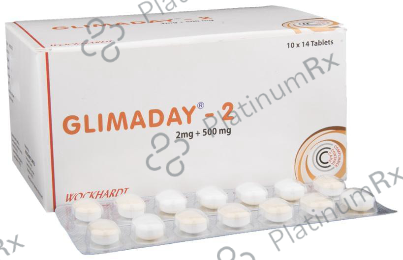 Glimaday 2/500mg Tablet PR 14s