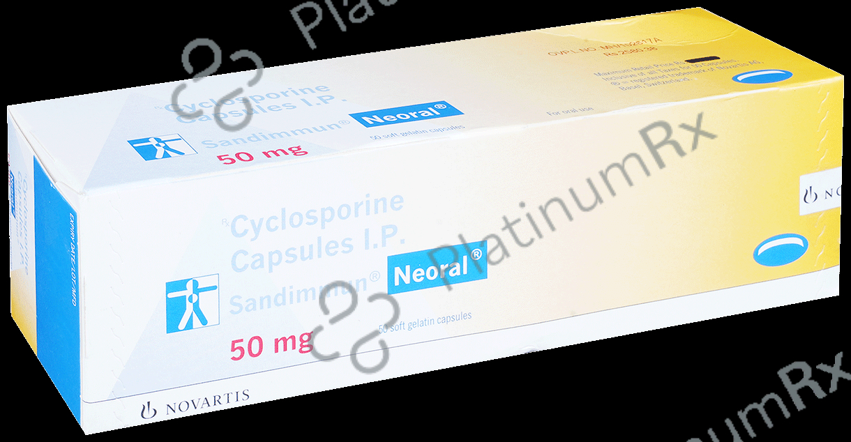 Sandimmun Neoral 50mg Soft Gelatin Capsule 5 Soft Gelatin Capsule