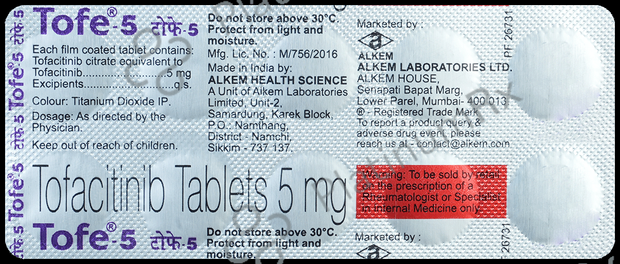 Tofe 5mg Tablet 10s