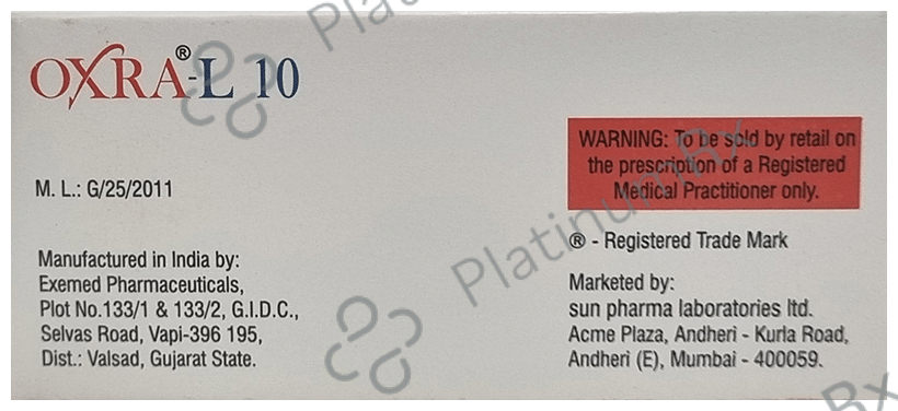 Oxra L 10/5mg Tablet 10s