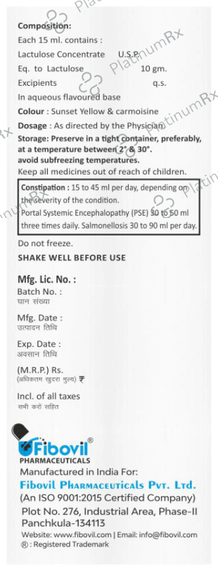 Vilolax Oral Solution Sugar Free 200 Oral Solution
