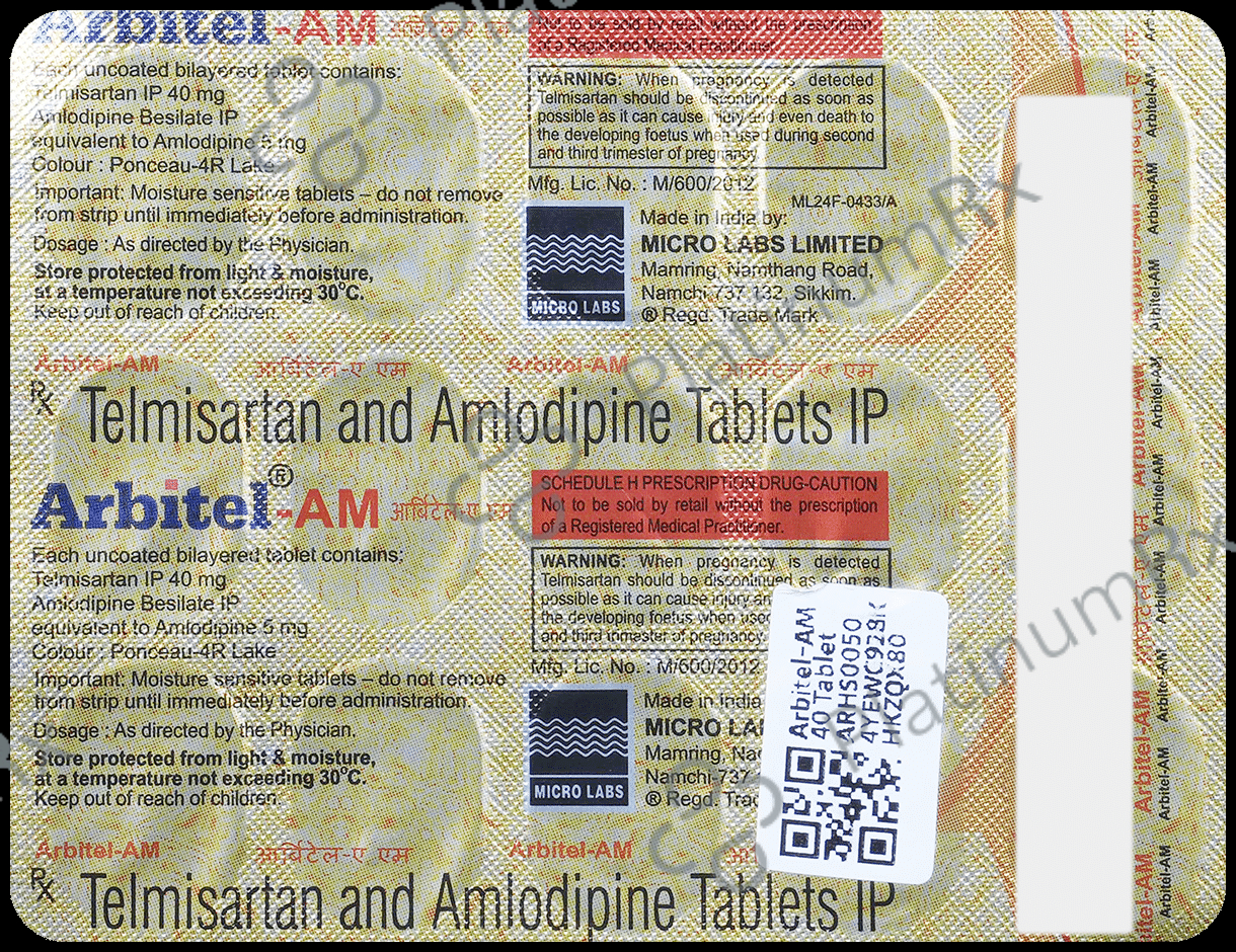 Arbitel AM 40 5/40mg Tablet 15s
