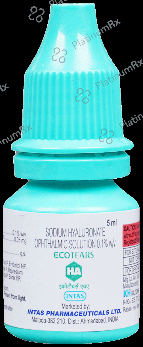 Ecotears HA 0.1% Ophthalmic Solution 5ml
