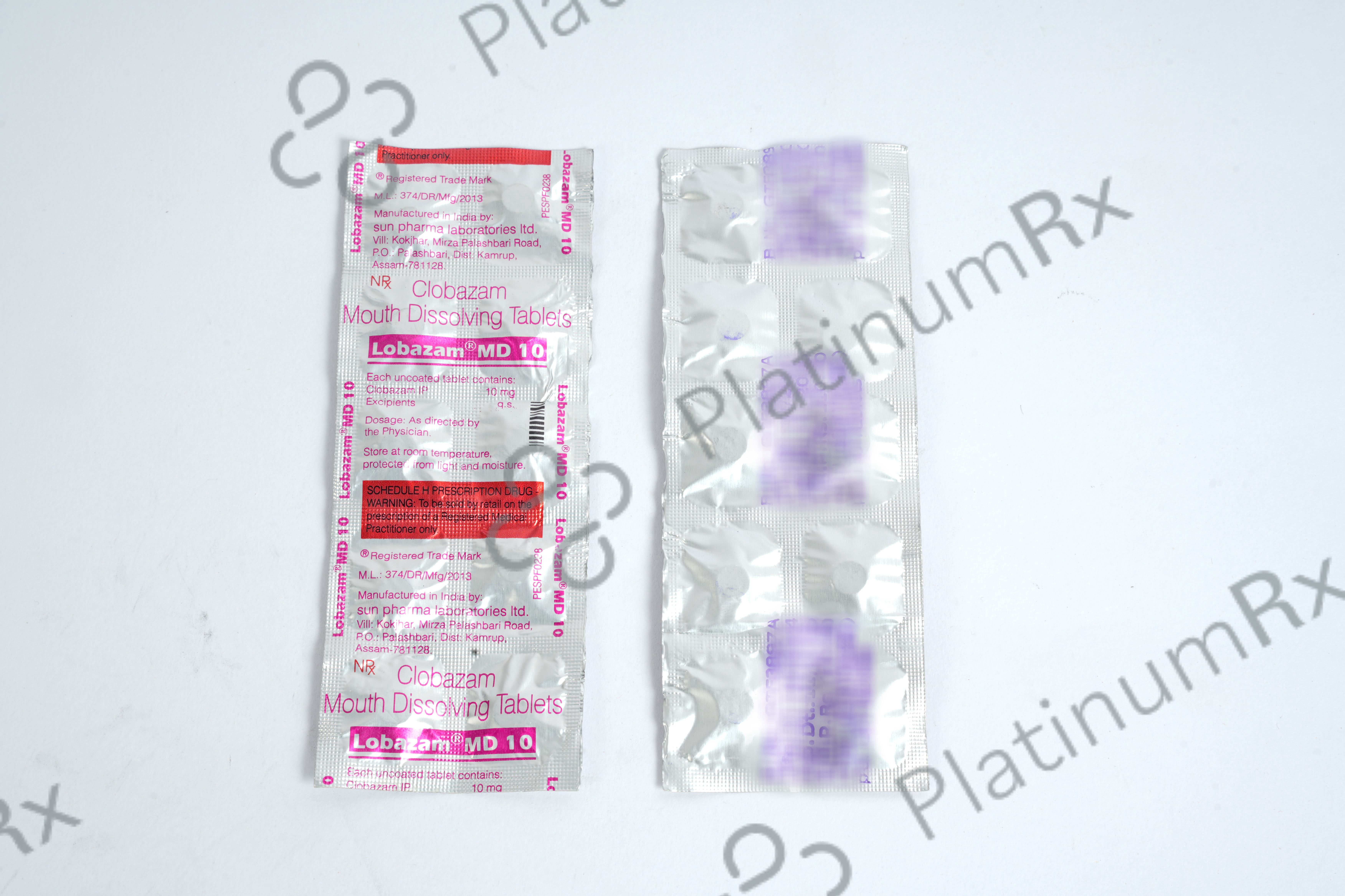 Lobazam 10mg Tablet MD 10s