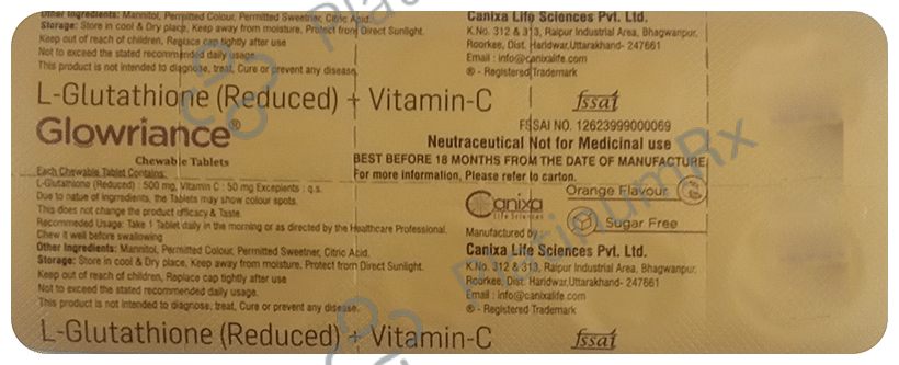 Glowriance Chewable Tablet 10s