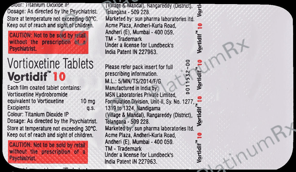 Vortidif 10mg Tablet 10s