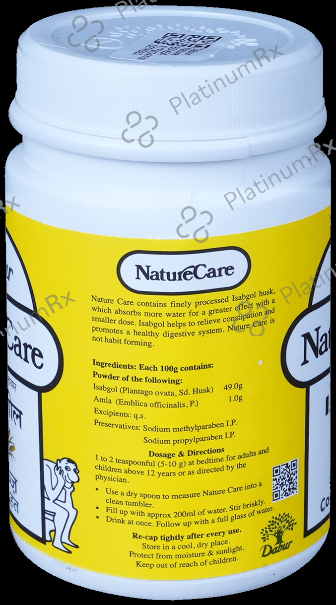 Dabur Nature Care Isabgol Powder - Eases Constipation & Supports Smooth Bowel Movement 100 gm