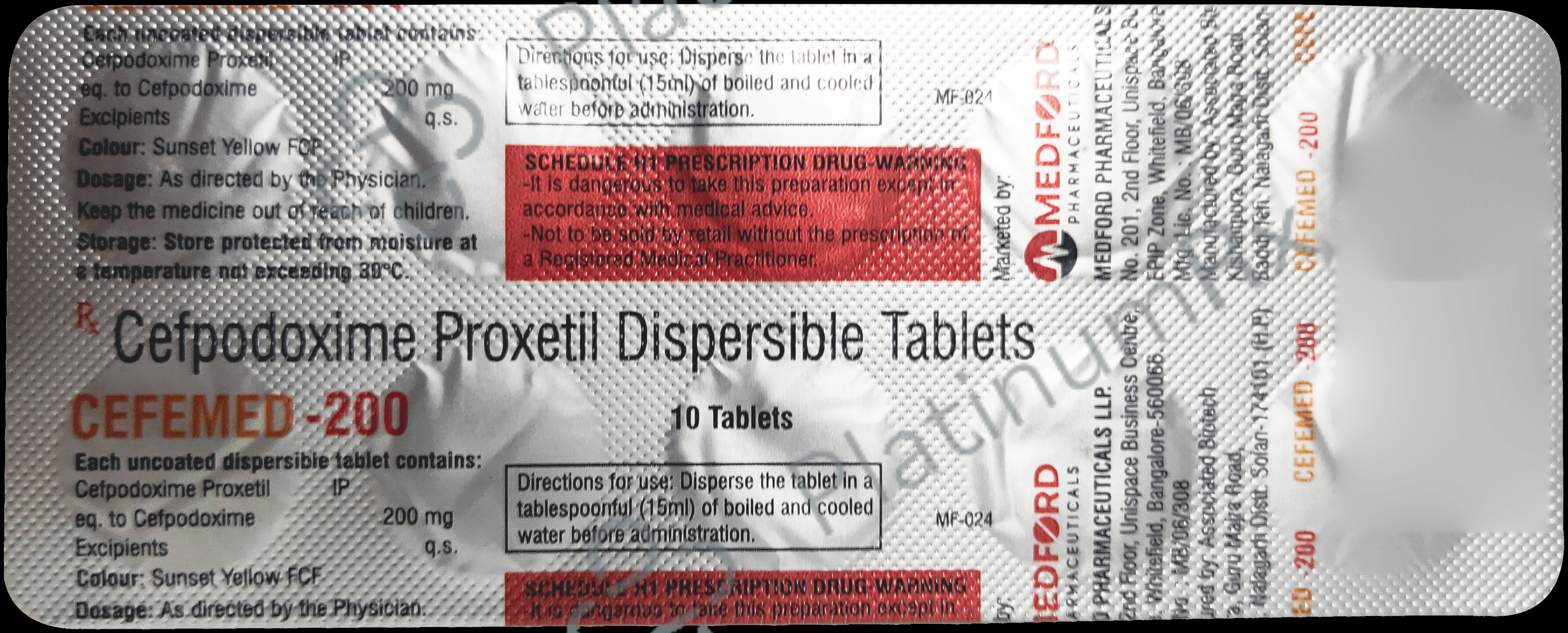 Cefemed 200 Tablet DT