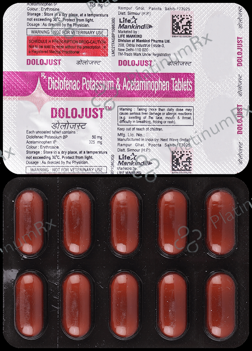 Dolojust 50/325mg Tablet 10s