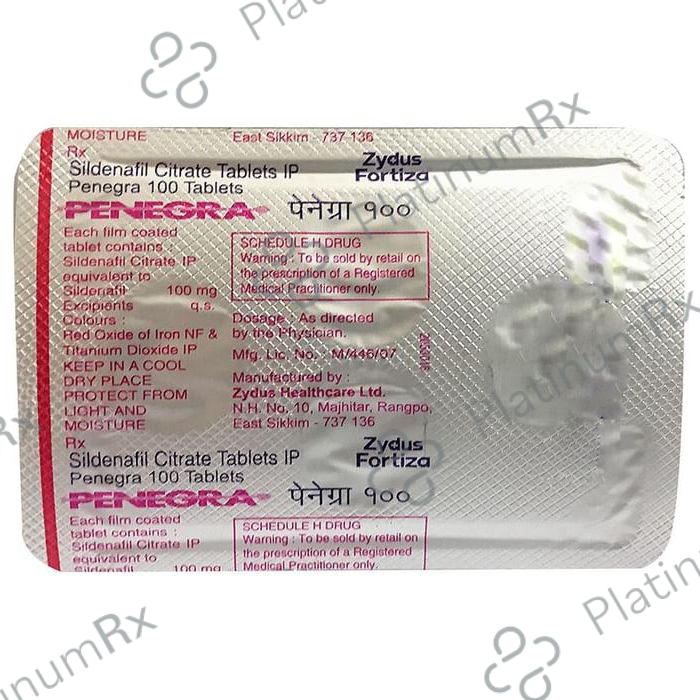 Penegra 100mg Tablet 4s