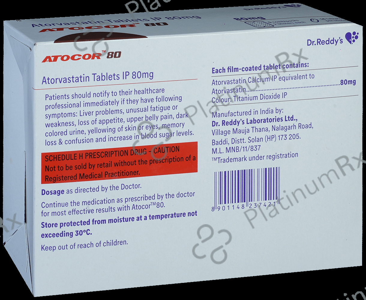 Atocor 80mg Tablet 14s