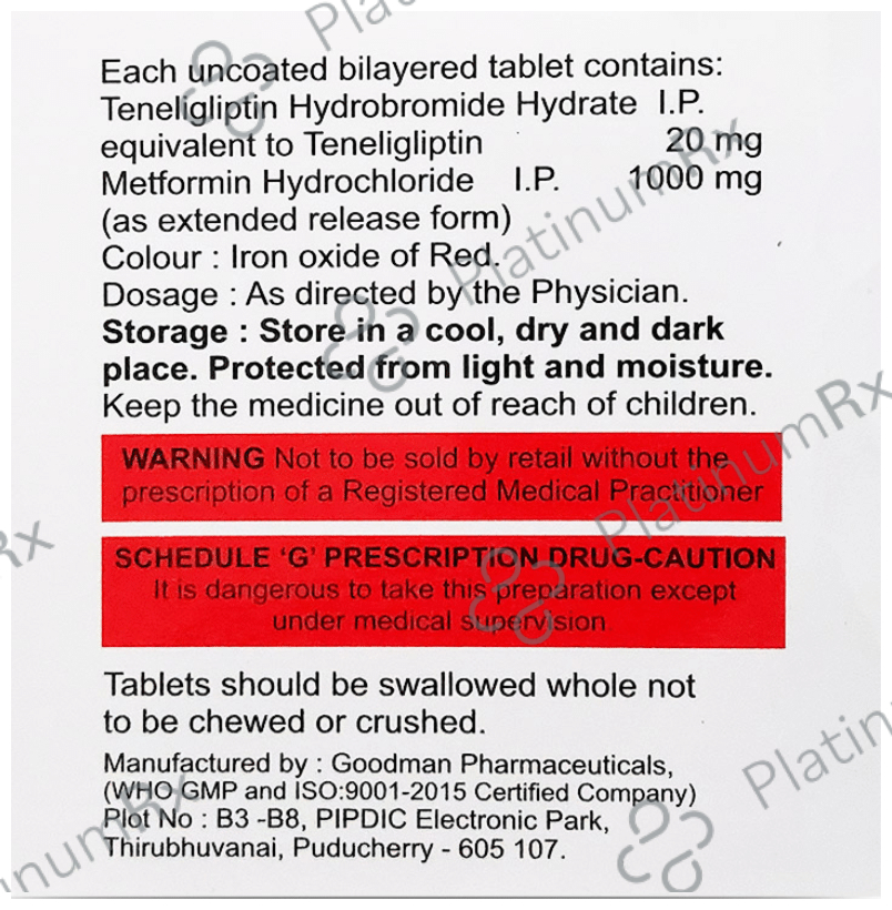 Diaten-Max 1000mg/20mg Tablet