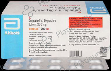 Finecef 200mg Tablet DT