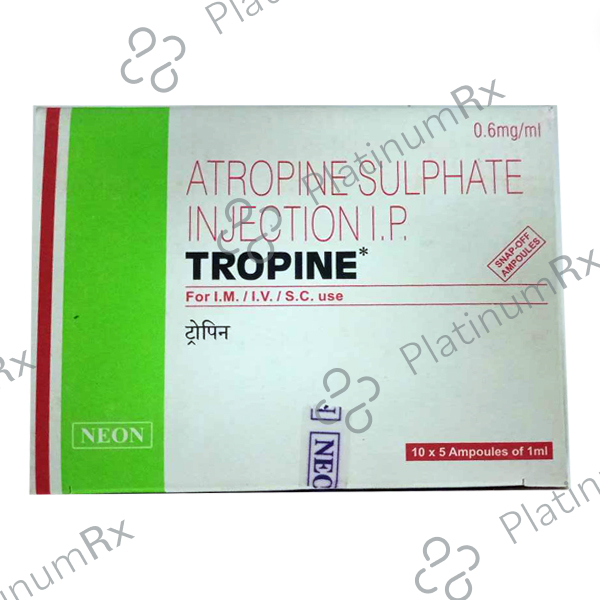 Tropine 0.6mg Injection 5s