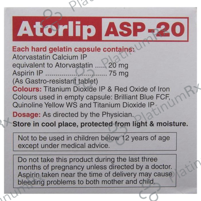 Atorlip ASP 20/75mg Capsule 10s