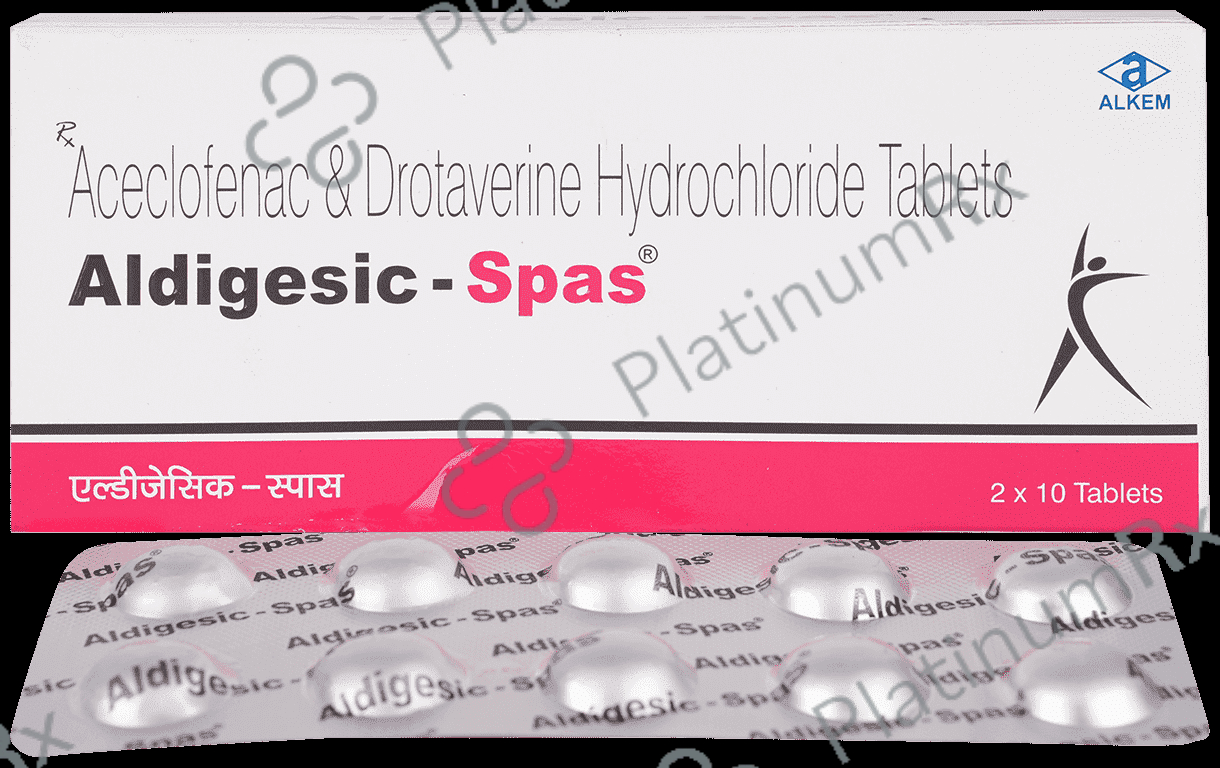 Aldigesic Spas 100/80mg Tablet 10s