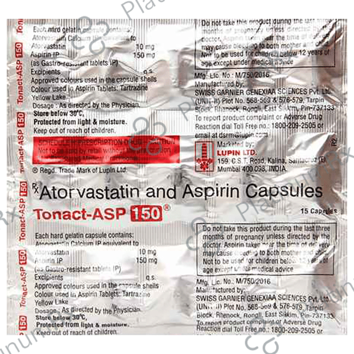 Tonact ASP 150/10mg Capsule 15s
