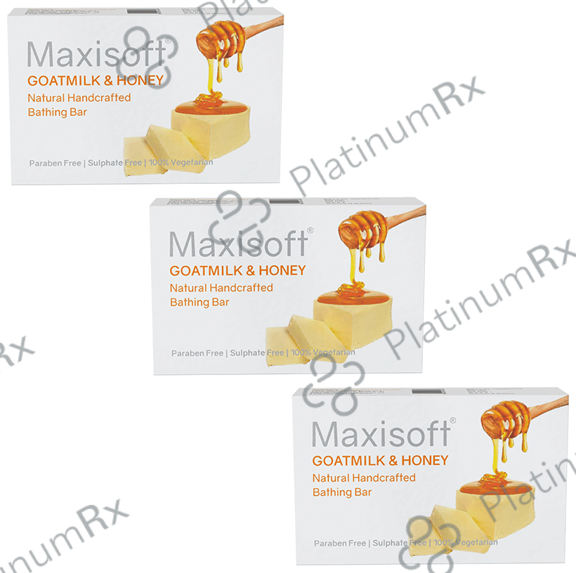 Maxisoft Goat Milk & Honey Bathing Bar (75gm Each) 3 units