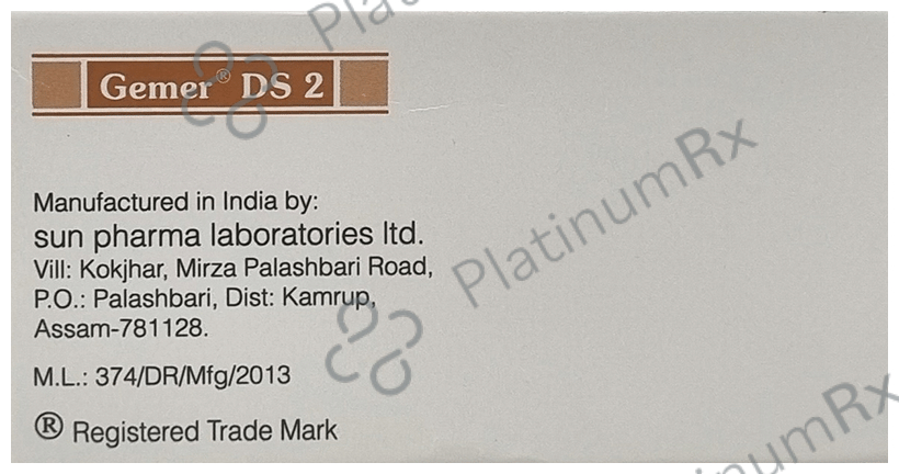 Gemer DS 2/1000mg Tablet 15s