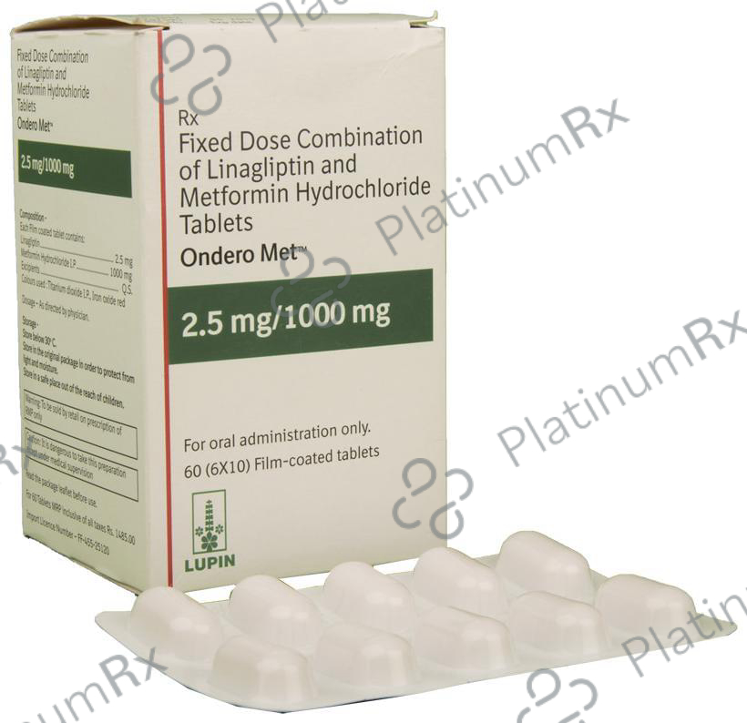 Ondero Met 1000/2.5mg Tablet 10s