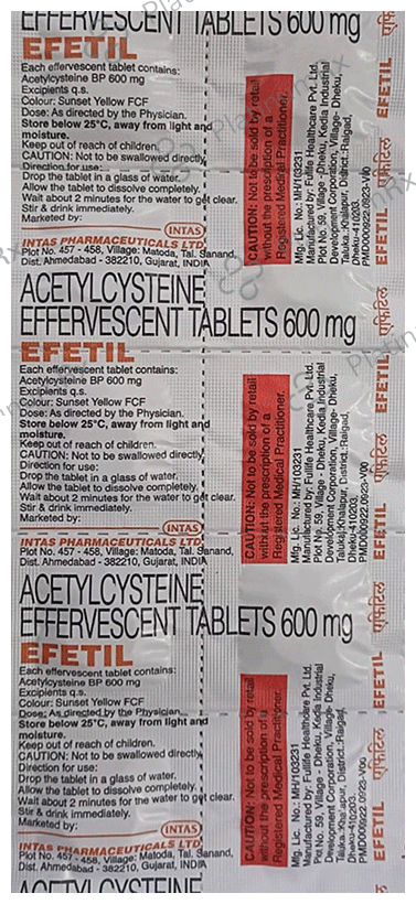 Efetil Tablet Orange Sugar Free