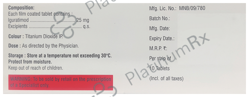 Iguvic 25mg Tablet 10s