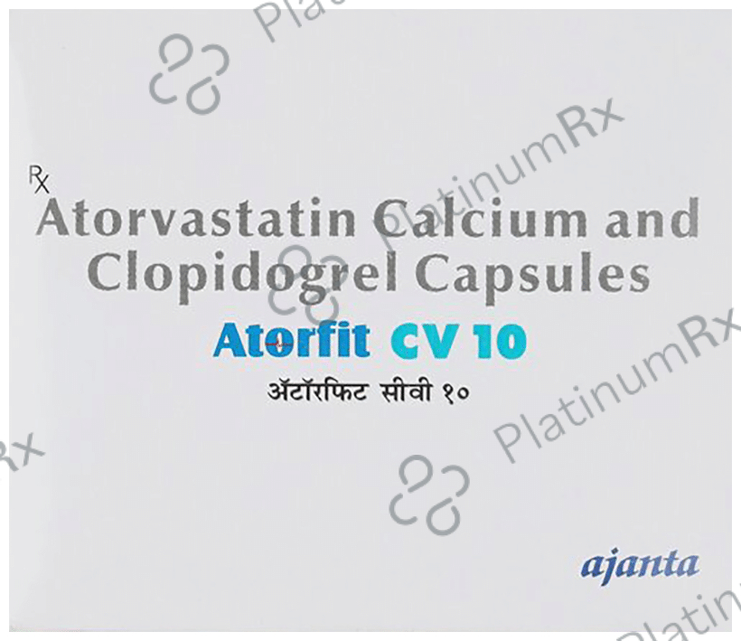 Atorfit CV 10/75mg Capsule 15s