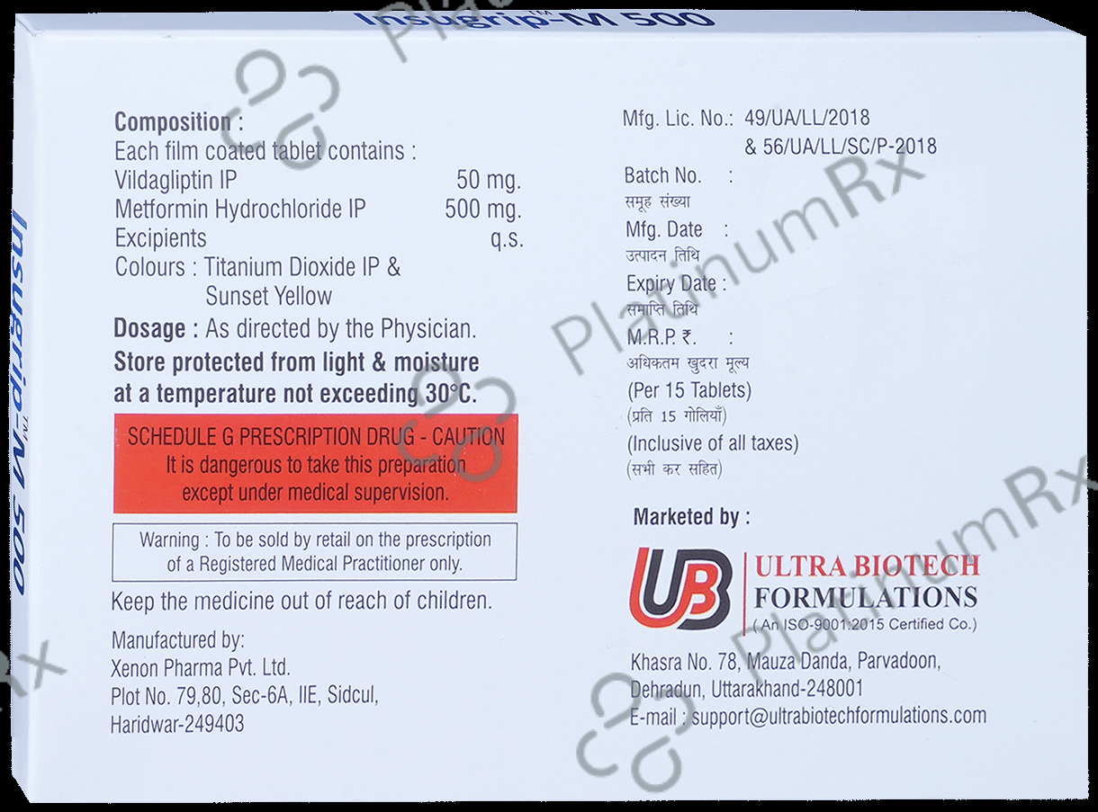 Insugrip-M 500 Tablet