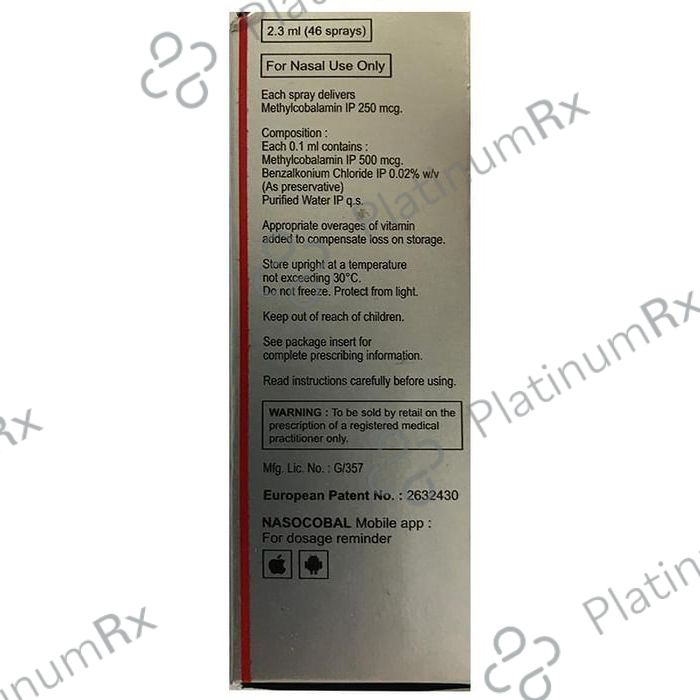 Nasocobal 2500mcg Nasal Spray 1s