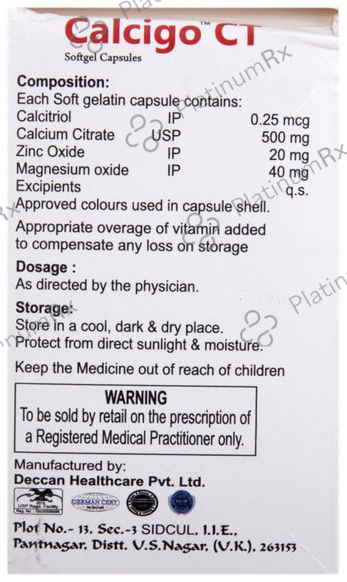 Calcigo CT Softgel Capsules