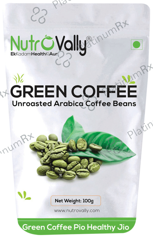 Nutrovally Unroasted Green Coffee Beans (100gm Each) 1 Pack