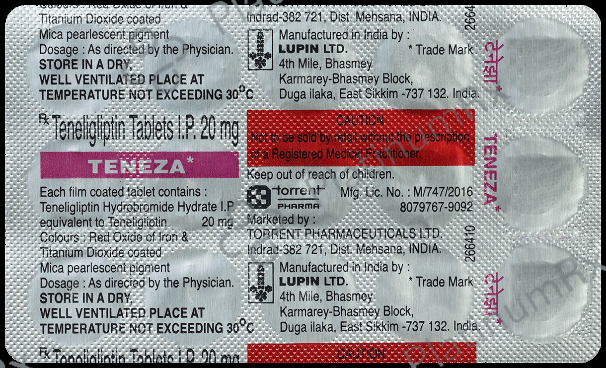 Teneza 20mg Tablet 15s