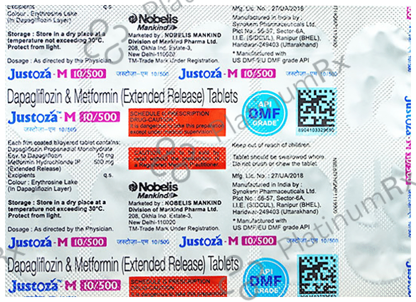 Justoza-M 10/500 Tablet ER 10 Tablet ER