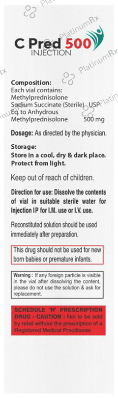 C Pred 500mg Injection