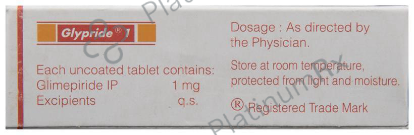 Glypride 1mg Tablet 10s