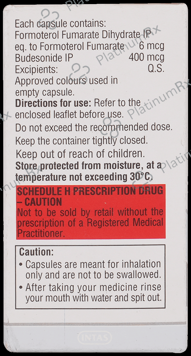 Quikhale FB 400/6mcg Capsule 30s