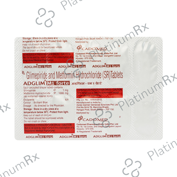 Adglim M Forte 1/1000mg Tablet 10s