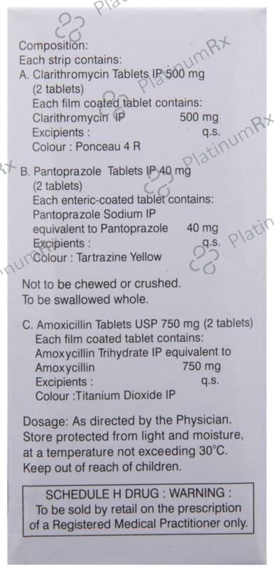 Pantop HP Kit 75/500/40mg Tablet 6s