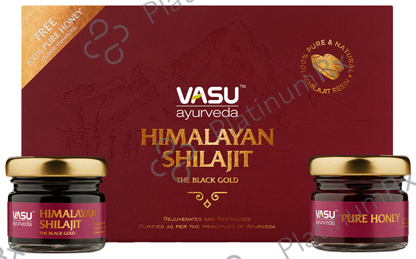 Vasu Ayurveda Himalayan Shilajit The Black Gold with Pure Honey 30gm Free