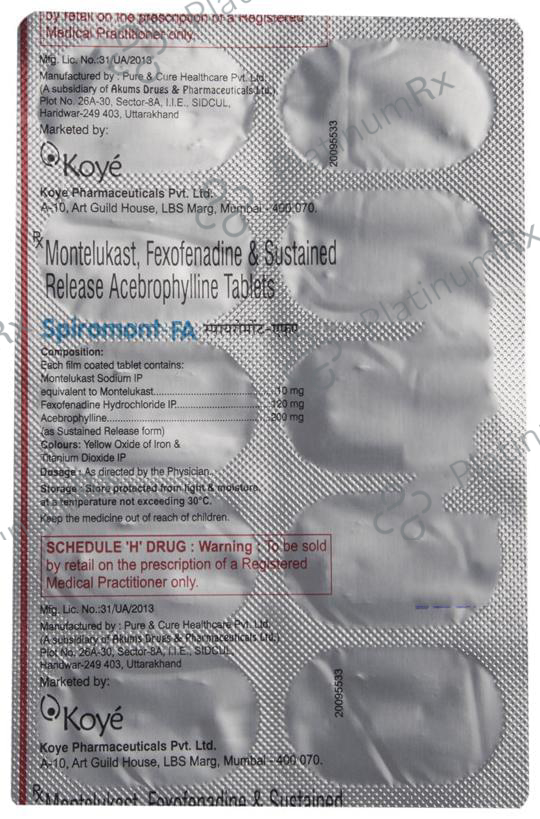 Spiromont-FA Tablet SR