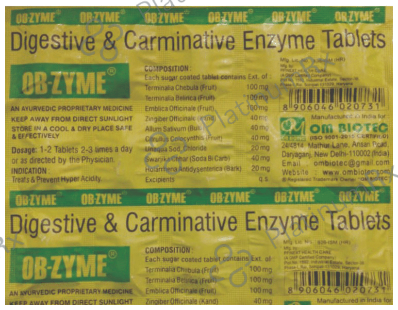 Om Biotec Gunsaar Ob-Zyme Tablet