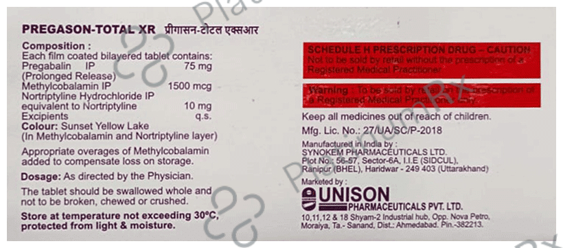 Pregason-Total XR Tablet