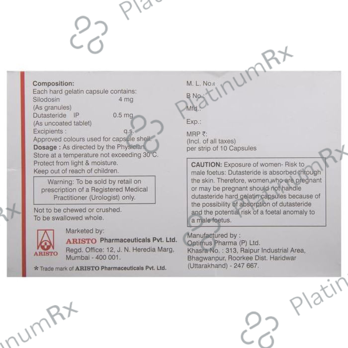 Prostagard D 4/0.5mg Capsule 10s