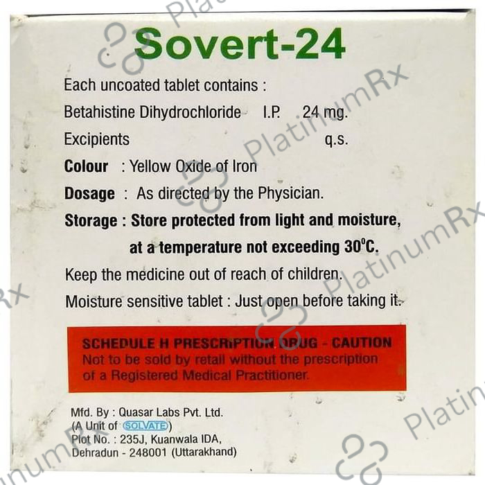 Sovert 24 Tablet