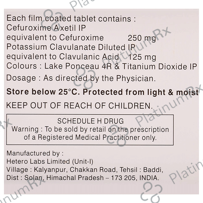 Cetil CV 250/125mg Tablet 10s