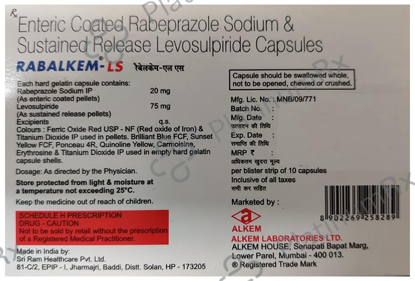Rabalkem LS 75/20mg Capsule 10s