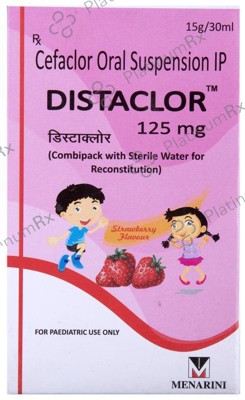 Distaclor 125mg Oral Suspension Strawberry